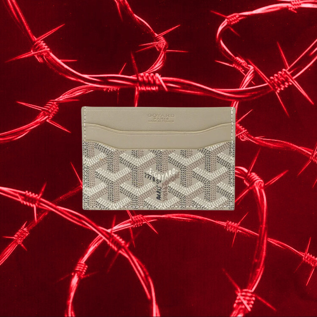 Goyard card holder white