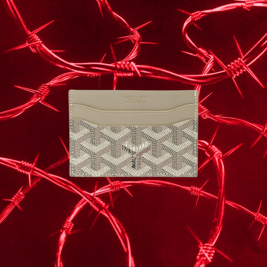 Goyard card holder white