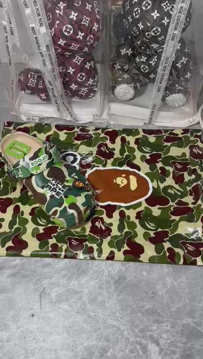 Crocs Classic Clog A Bathing Ape ABC Camo green 🐍🥷